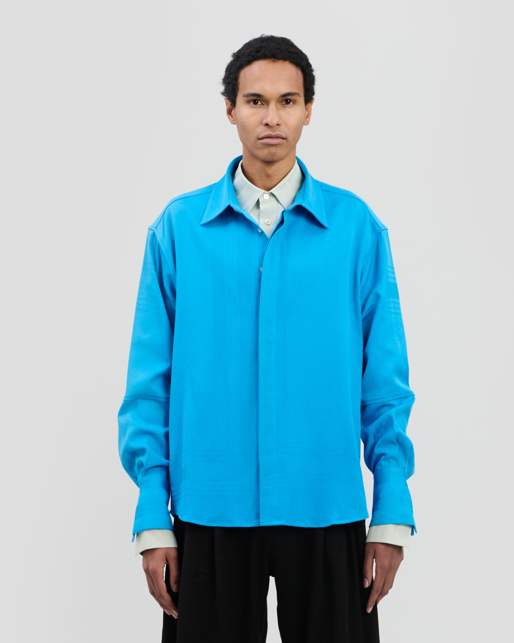 Nore Overshirt Cyan Blue