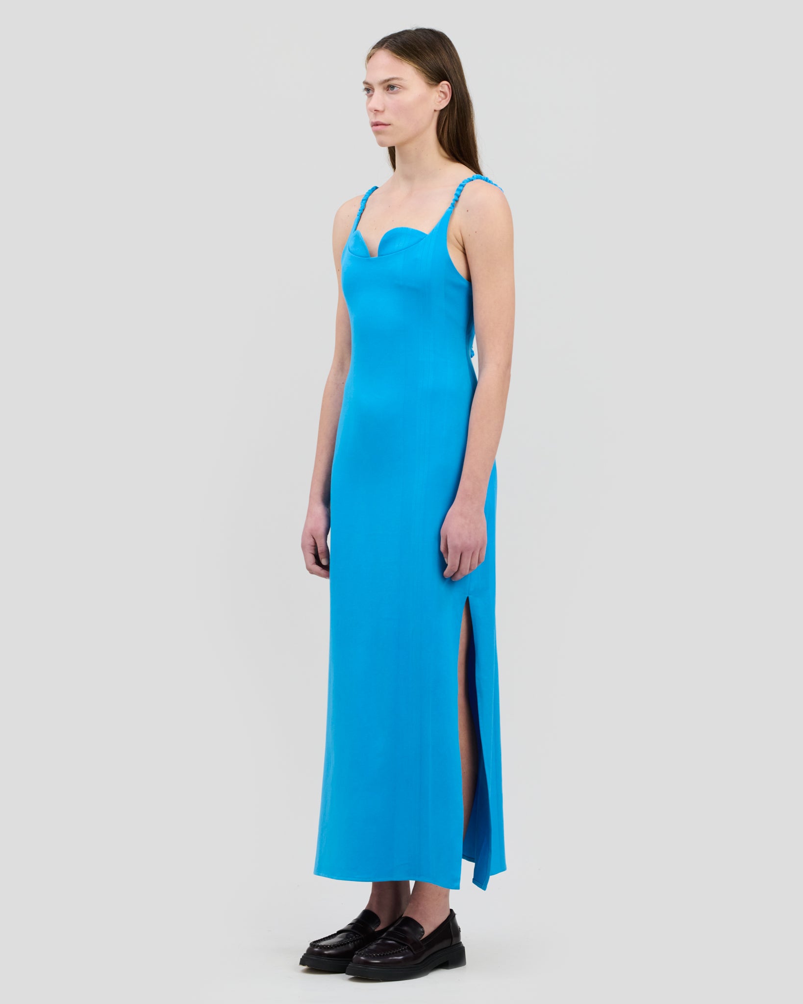 Stella Dress Cyan Blue