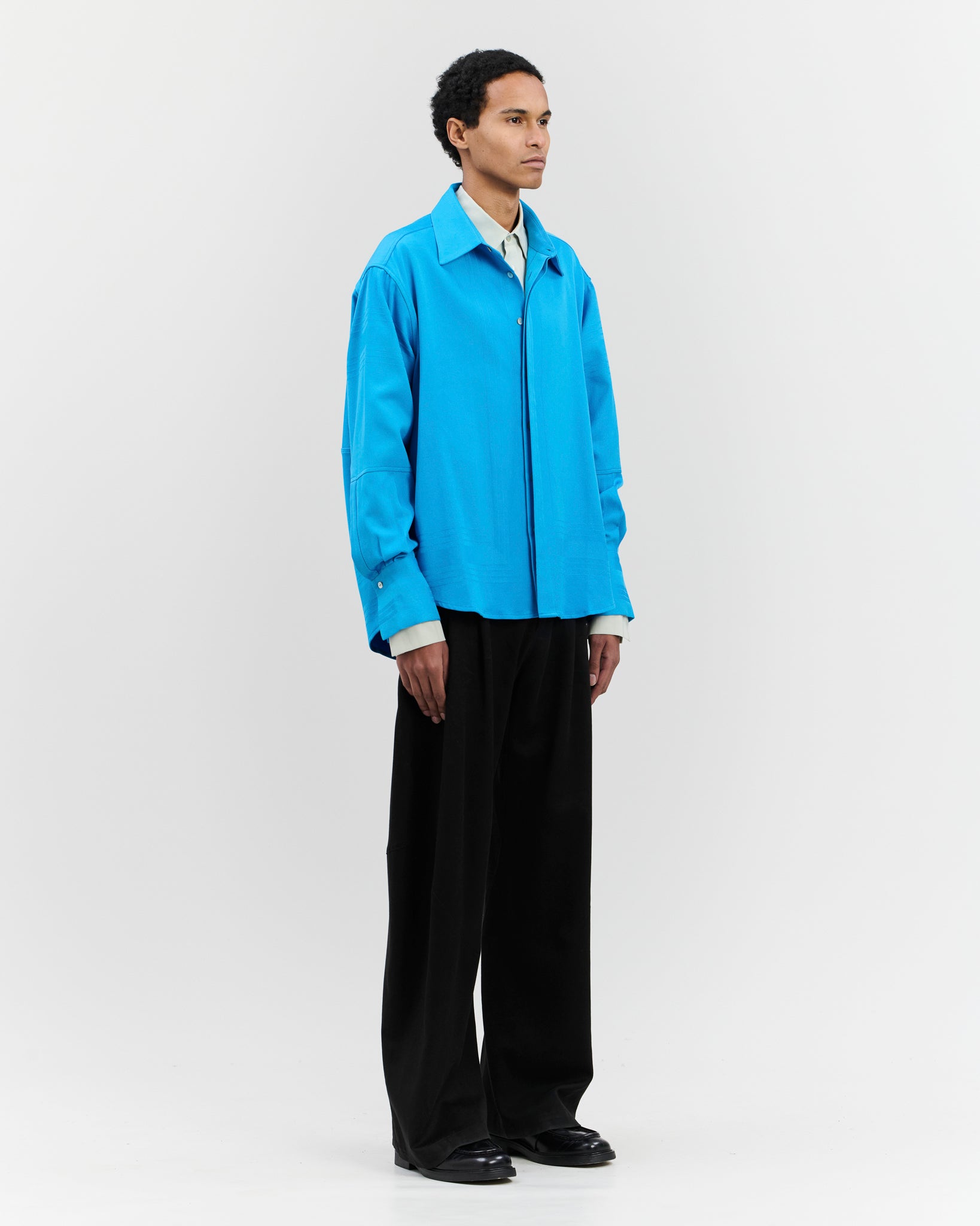 Nore Overshirt Cyan Blue