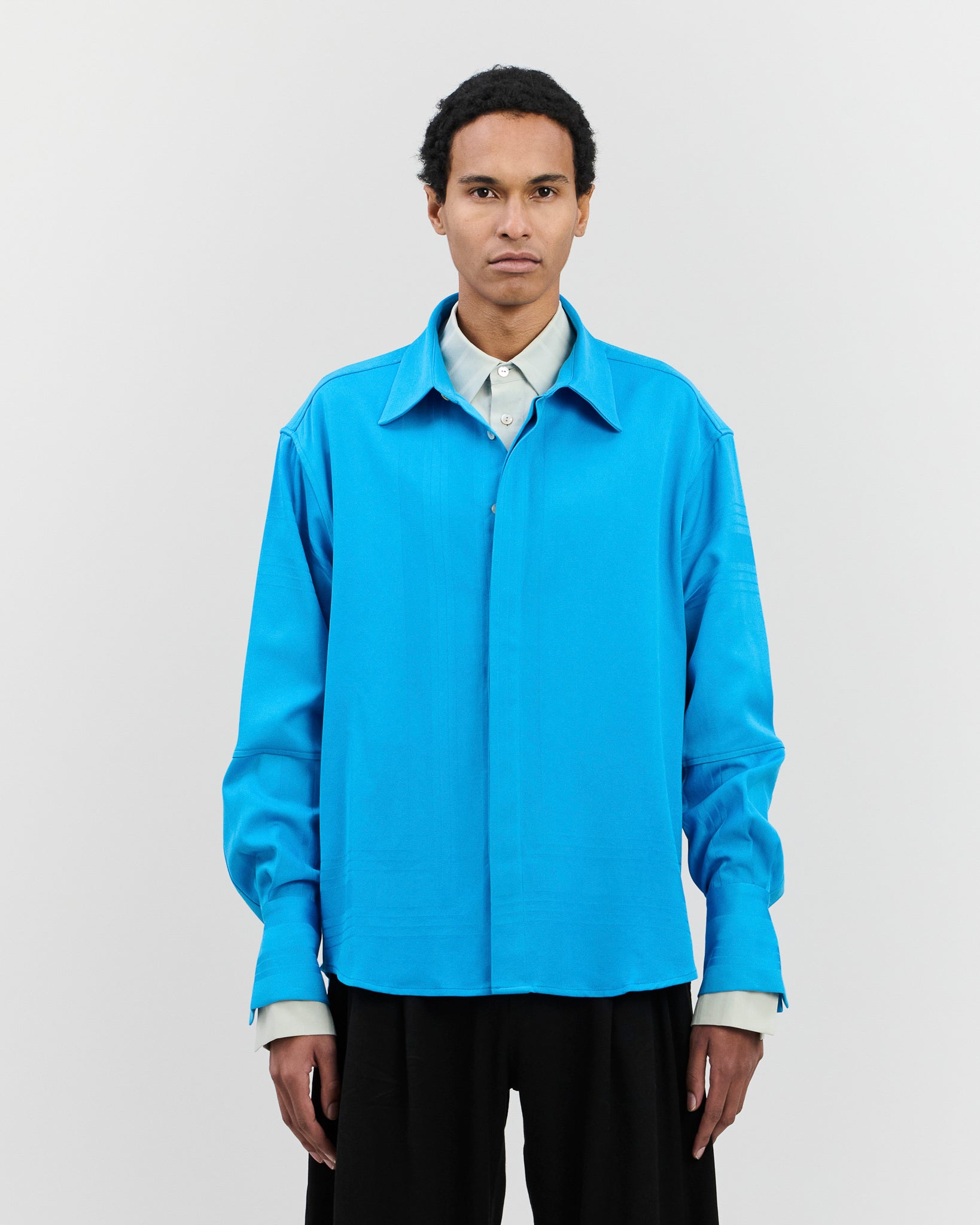 Nore Overshirt Cyan Blue