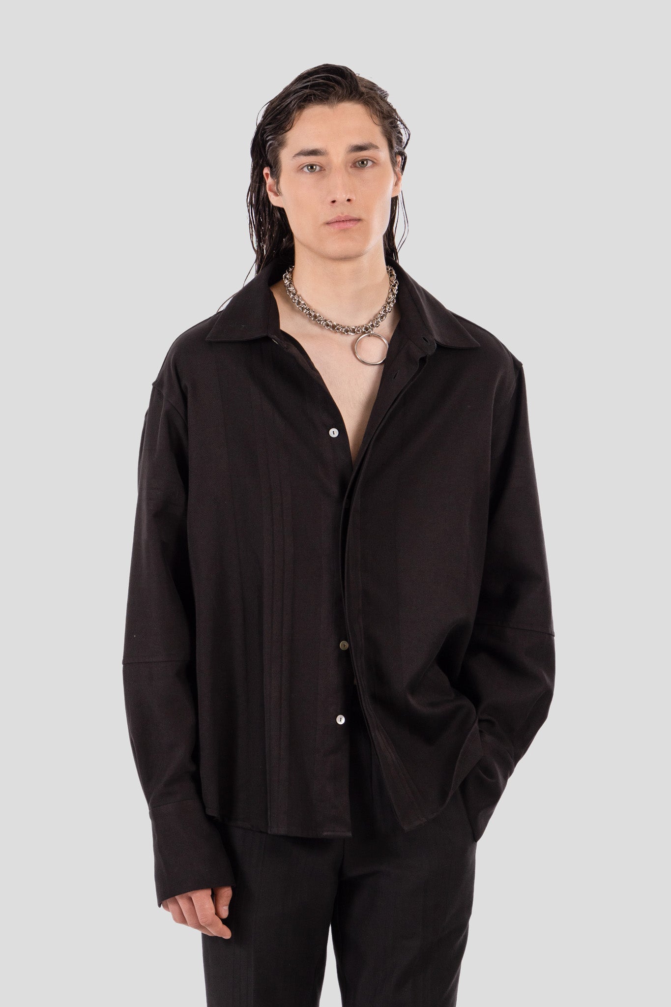 Nore Overshirt Charcoal Black