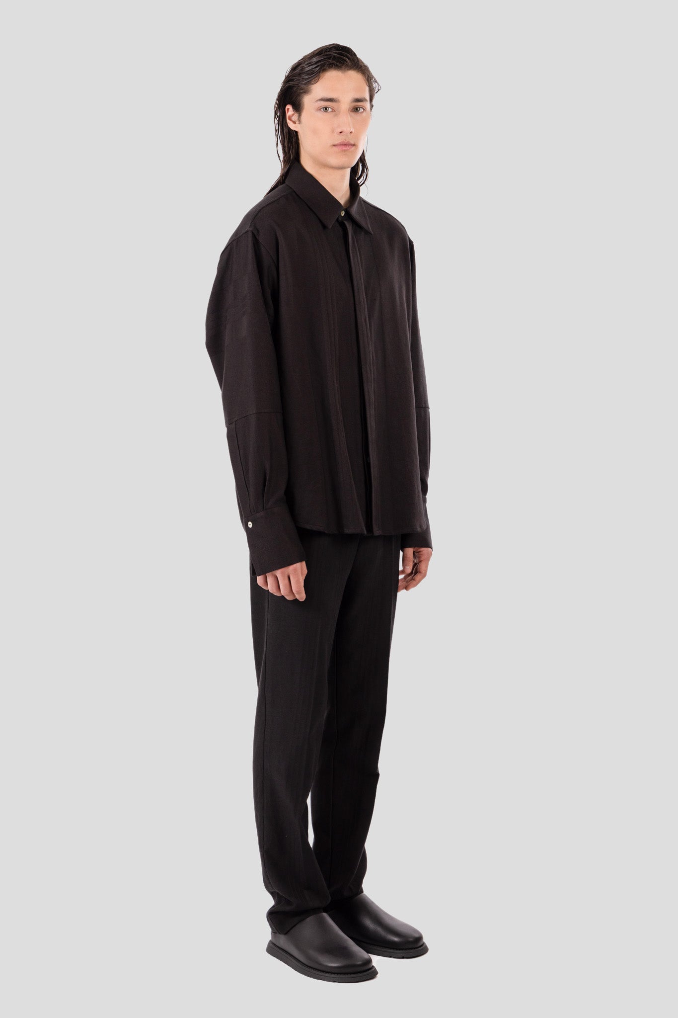 Nore Overshirt Charcoal Black