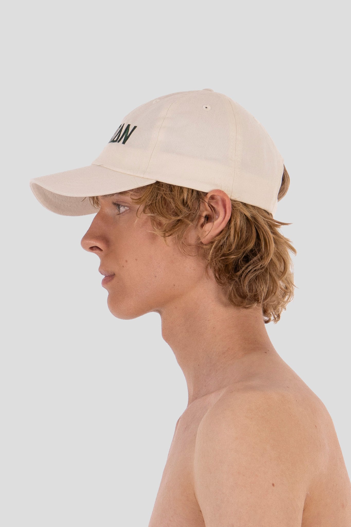 Cream + Green Cap